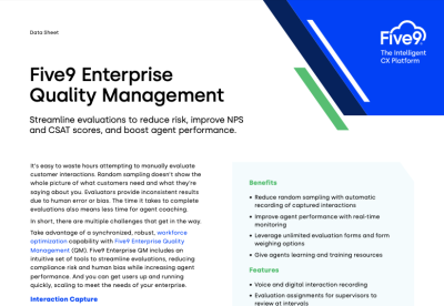 Data_Sheet_ Five9_Enterprise_Quality Management