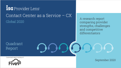 ISG Provider Lens&#8482; for Contact Center as a Service &#8211; CX, Global 2020 Screenshot