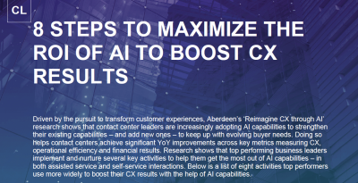 Aberdeen Report: Reimagine CX with AI