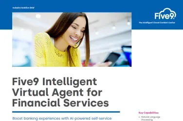 Five9 Five9 Intelligent Virtual Agent for Financial Services Screenshot