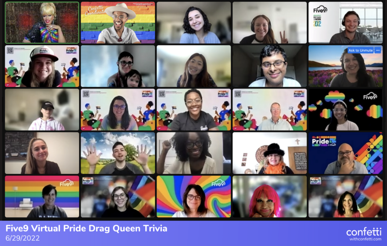 Five9 Virtual Pride Drag Queen Trivia