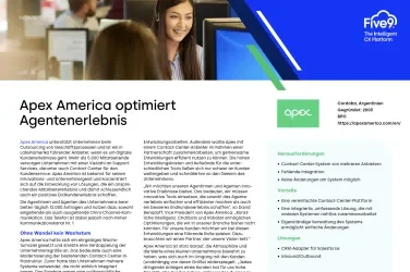 Apex America optimiert Agentenerlebnis