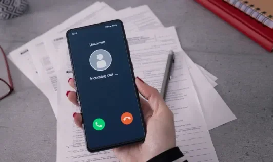 An Incoming Call on a Phone